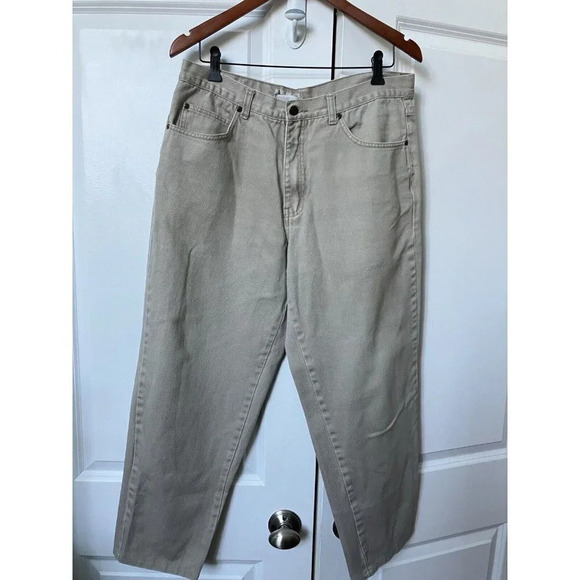 Vintage R&R Rest Relaxation  Tan High Rise Mom Dad Jeans 34" - Picture 2 of 5